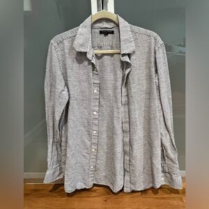 Banana republic linen blend button down